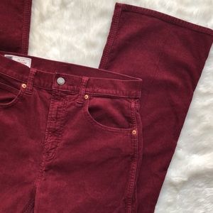 70s style corduroy flare jeans